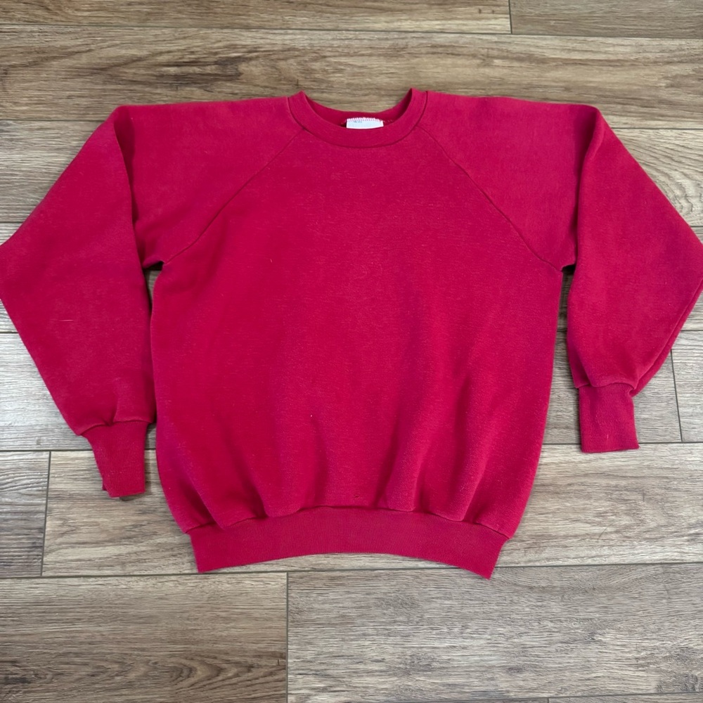 Vintage 80s Healthknit Blank Raglan Crewneck Sweater